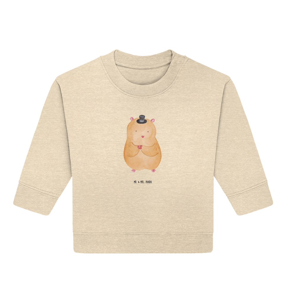 Organic Baby Pullover Hamster mit Hut Wunderschöner Baby Pullover /Sweatshirt von Mr. & Mrs. Panda <br /><br />Material: <br />- 85 % Baumwolle (Bio-Qualität, ringgesponnen, gekämmt)<br />- 15 % Polyester (recycelt)</li><li>Grammatur: 280 g/m²<br />- Schnitt: normale Passform</li><li>Eingesetzte Ärmel<br />- Knopfleiste mit 1 gleichfarbigen Druckknopf und 1 verdeckten Druckknopf an Schulter für einfacheres Anziehen, Tiermotive, Gute Laune, lustige Sprüche, Tiere, Hamster, Hut, Magier, Zylinder, Zwerghamster, Zauberer, Houdini