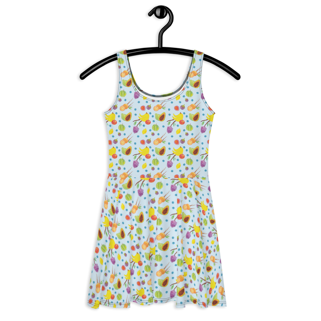 Sommerkleid Obst Korb Sommerkleid, Kleid, Skaterkleid, Obst Muster, Obstkorb, Früchte, Frucht Muster
