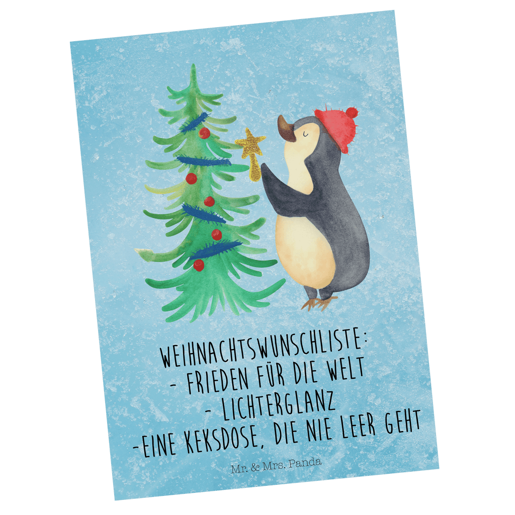 Postkarte Pinguin Weihnachtsbaum Postkarte, Karte, Geschenkkarte, Grußkarte, Einladung, Ansichtskarte, Geburtstagskarte, Einladungskarte, Dankeskarte, Winter, Weihnachten, Weihnachtsdeko, Nikolaus, Advent, Heiligabend, Wintermotiv, Pinguin