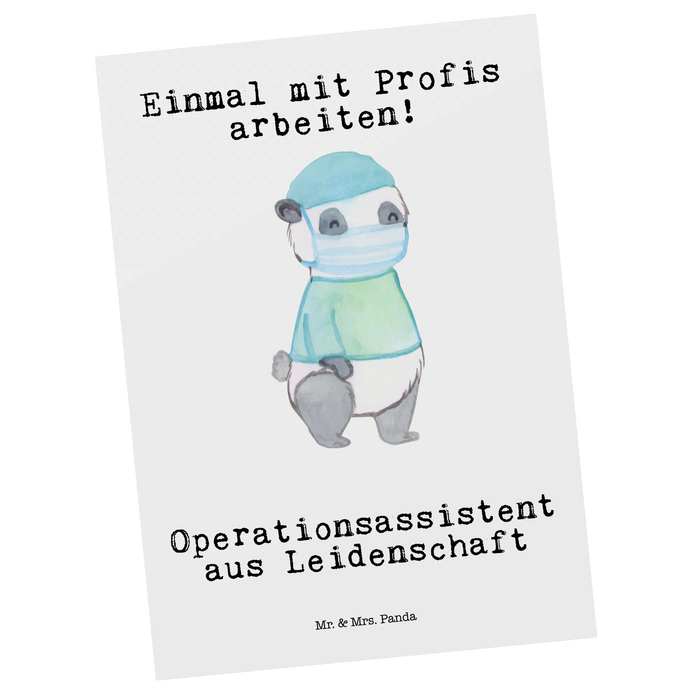 Postkarte Operationsassistent Leidenschaft