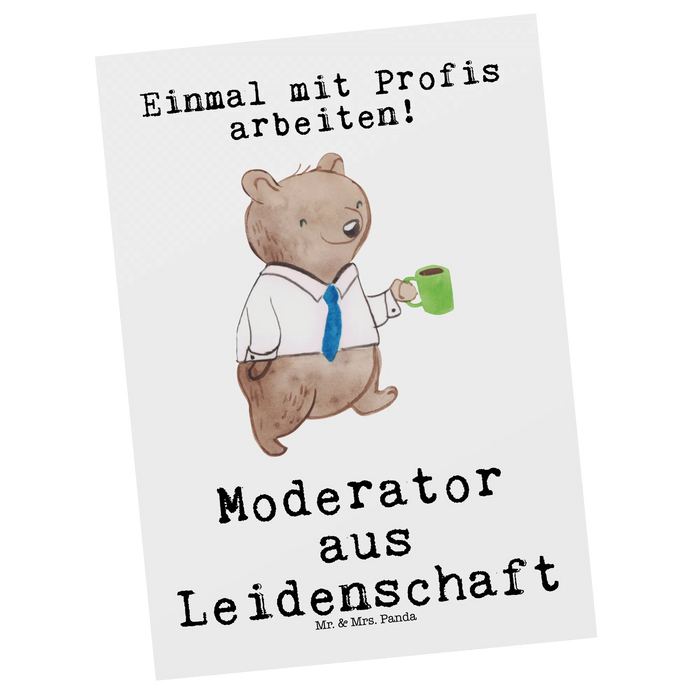 Postkarte Moderator Leidenschaft