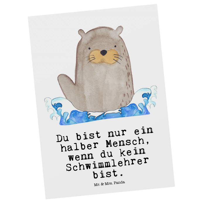 Postcard Swimming Instructor Heart