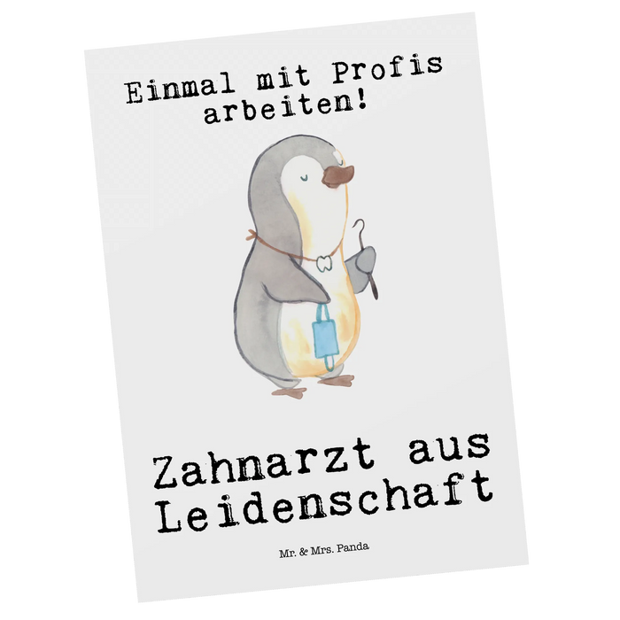 Postkarte Zahnarzt Leidenschaft