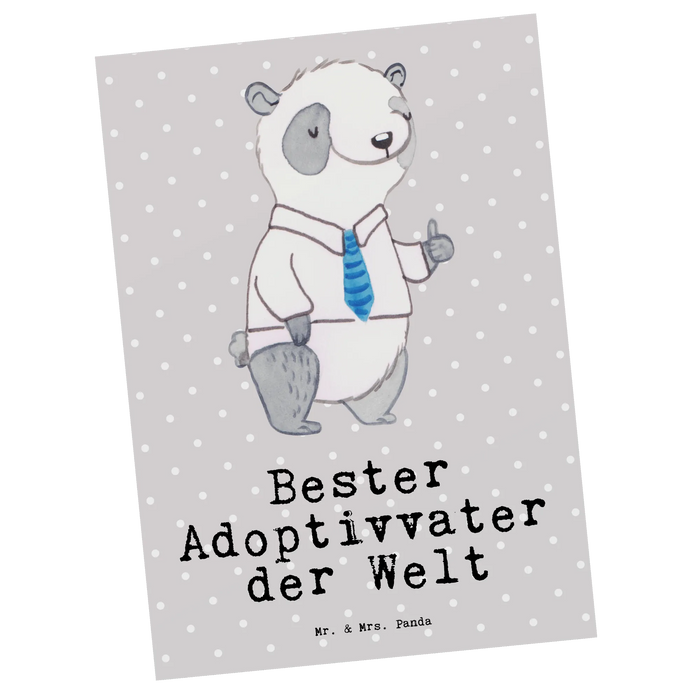 Postkarte Panda Bester Adoptivvater der Welt