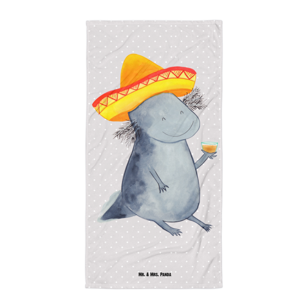 XL Badehandtuch Axolotl Tequila Handtuch, Badetuch, Duschtuch, Strandtuch, Saunatuch, Axolotl, Molch, Mexico, Mexiko, Sombrero, Zitrone, Tequila, Motivation, Spruch, Schwanzlurch, Lurch, Lurche, Axolot, Feuerdrache, Feuersalamander
