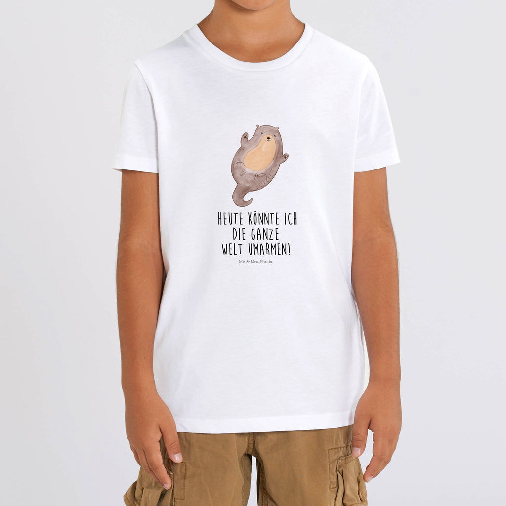 Organic Kinder T-Shirt Otter Umarmen Kinder T-Shirt, Kinder T-Shirt Mädchen, Kinder T-Shirt Jungen, Otter, Fischotter, Seeotter, Otter Seeotter See Otter