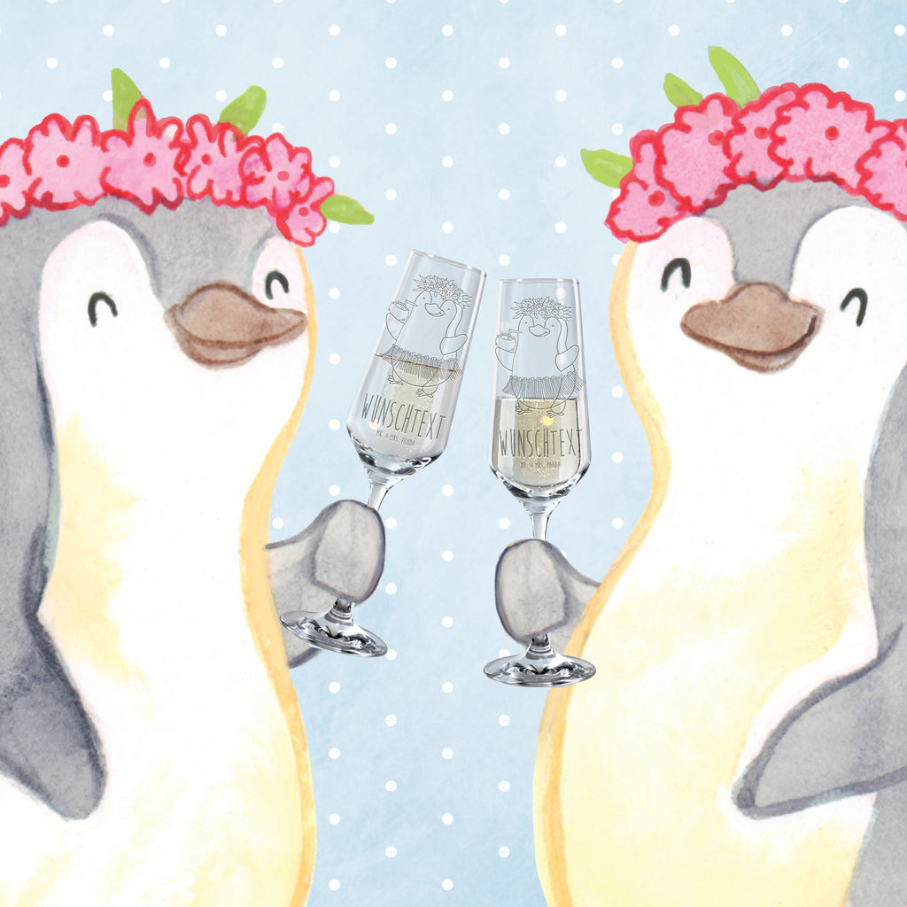 Personalisiertes Sektglas Pinguin Kokosnuss Sektglas, Sektglas mit Gravur, Spülmaschinenfeste Sektgläser, Pinguin, Aloha, Hawaii, Urlaub, Kokosnuss, Pinguine