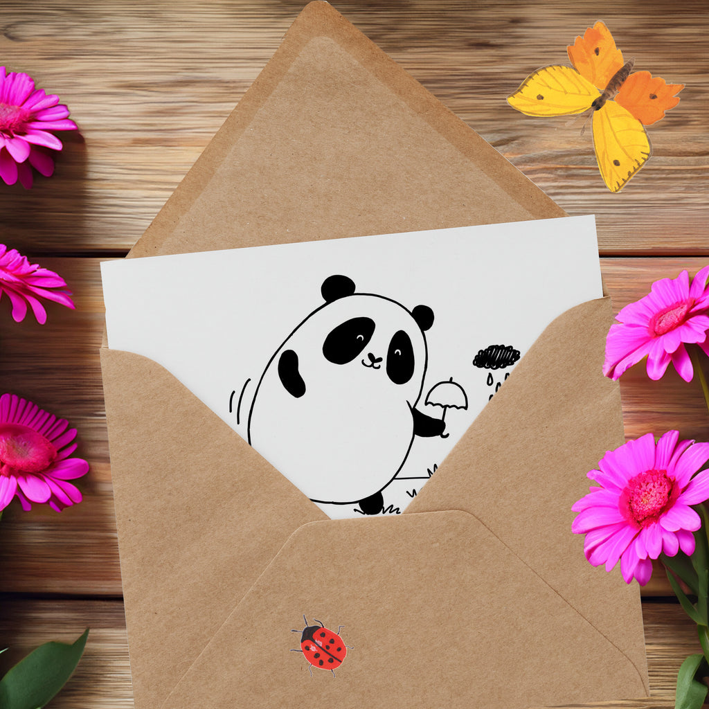 Deluxe Karte Panda Zusammenhalt Karte, Grußkarte, Klappkarte, Einladungskarte, Glückwunschkarte, Hochzeitskarte, Geburtstagskarte, Hochwertige Grußkarte, Hochwertige Klappkarte