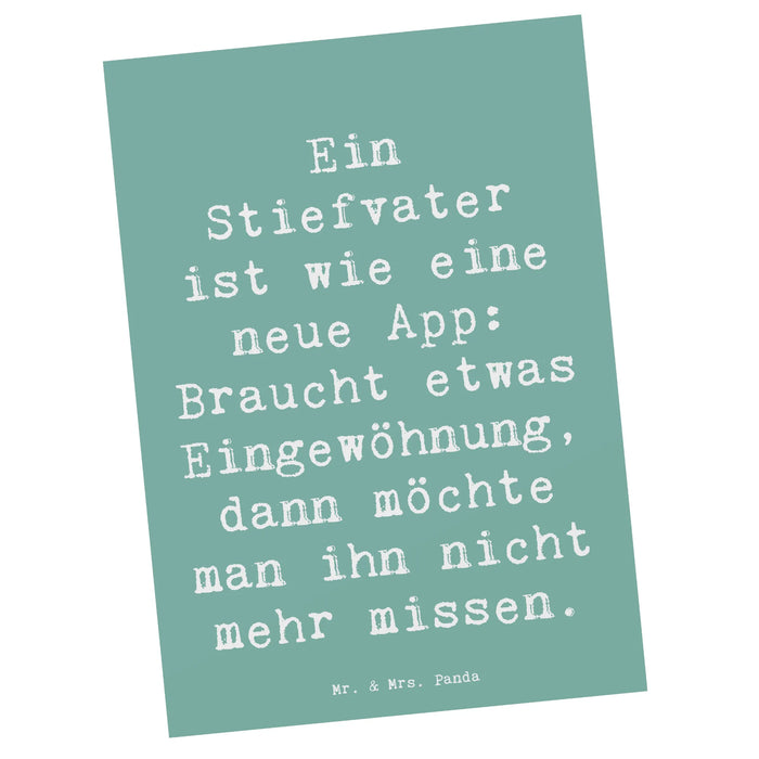 Postkarte Spruch Stiefvater Liebe