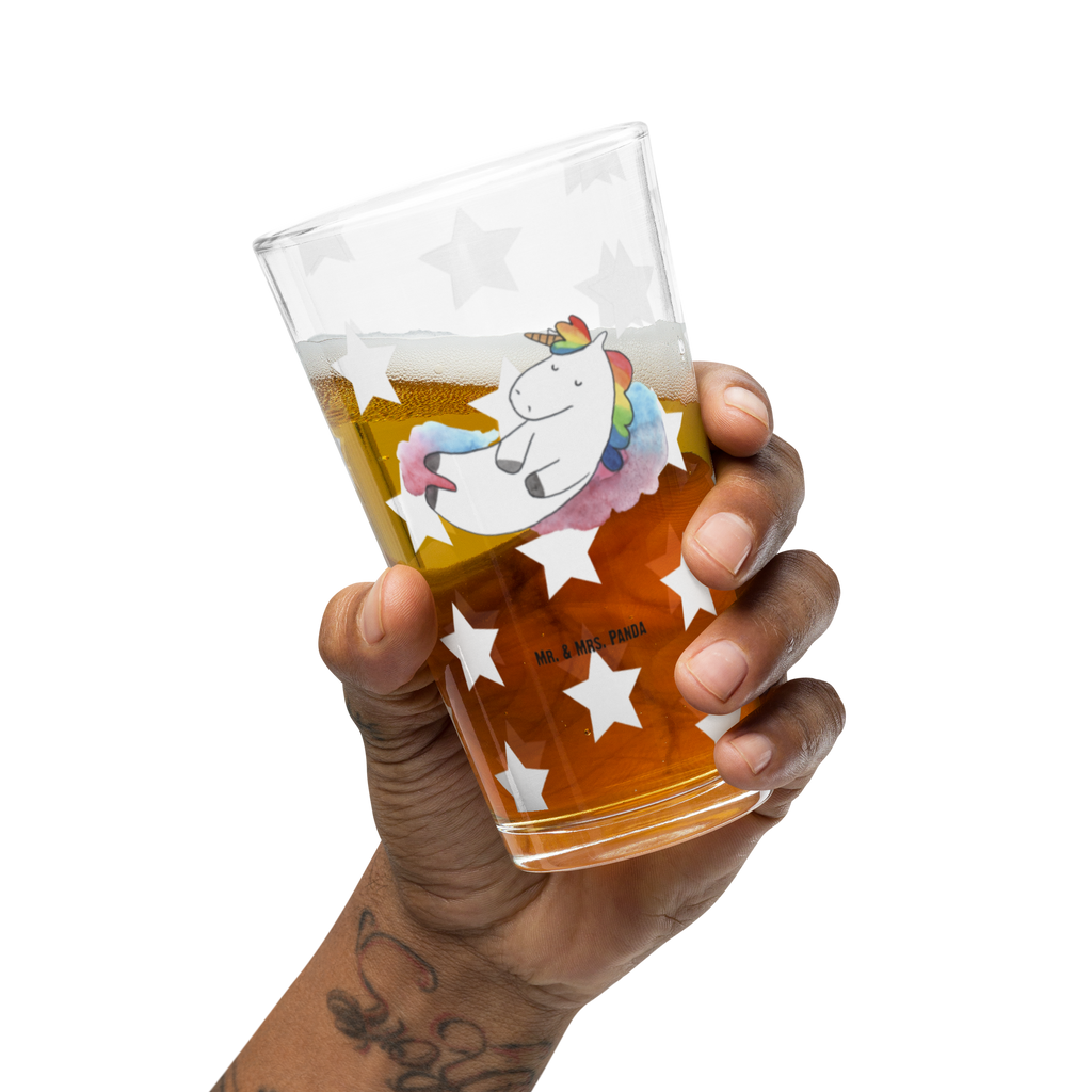 Premium Trinkglas Einhorn Wolke 7 Trinkglas, Glas, Pint Glas, Bierglas, Cocktail Glas, Wasserglas, Einhorn, Einhörner, Einhorn Deko, Pegasus, Unicorn, verliebt, Menschen, witzig, lustig, Geschenk, Glaube, Realität, Lächeln