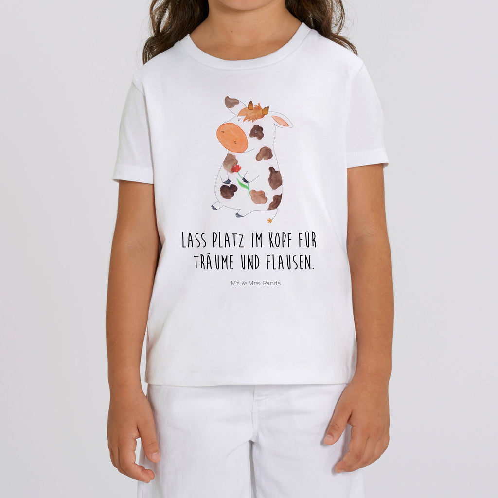 Organic Kinder T-Shirt Kuh Kinder T-Shirt, Kinder T-Shirt Mädchen, Kinder T-Shirt Jungen, Bauernhof, Hoftiere, Landwirt, Landwirtin, Kuh, Kühe, Träume, Flausen, Spruch, Magie, Motivtion, Hof, Milch, Milchkuh