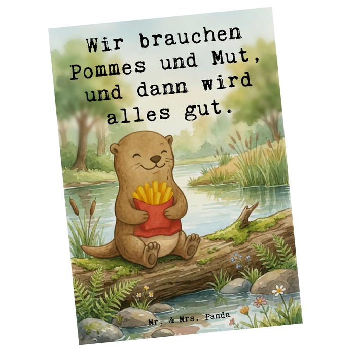 Postcard Otter Pommes Design
