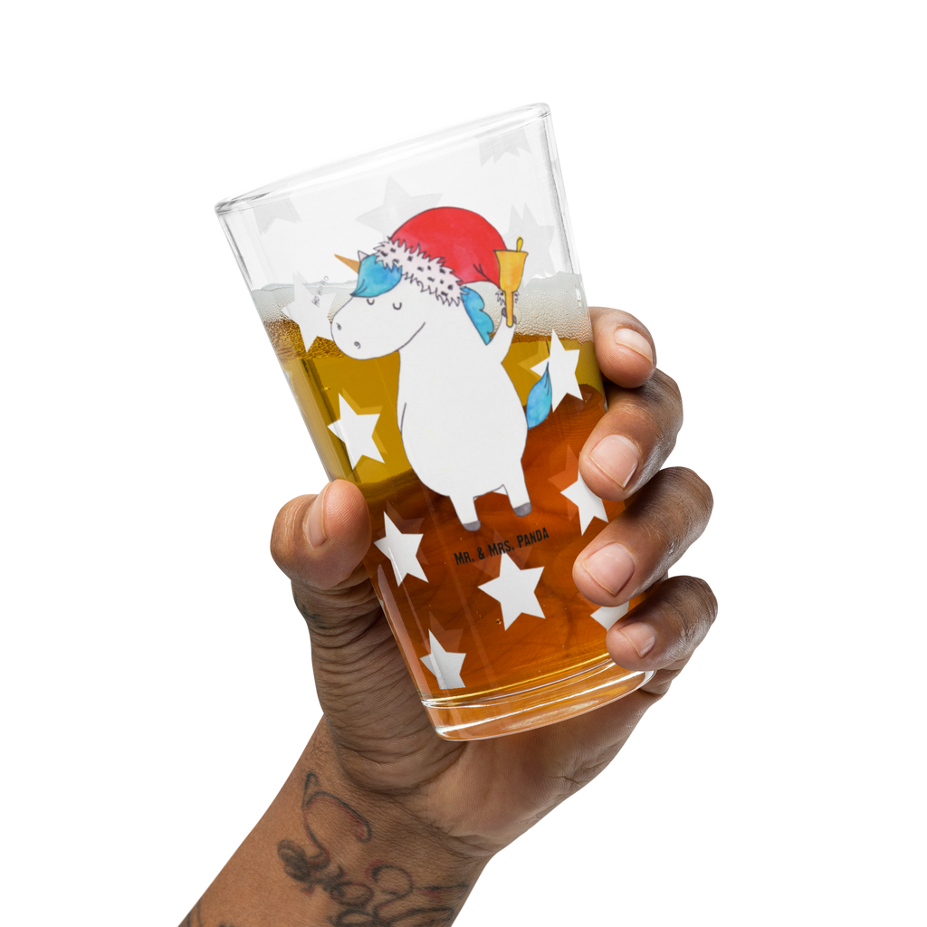 Premium Trinkglas Einhorn Weihnachtsmann Trinkglas, Glas, Pint Glas, Bierglas, Cocktail Glas, Wasserglas, Einhorn, Einhörner, Einhorn Deko, Pegasus, Unicorn, Gin, Schokolade, Schoki, Weihnachten, Weihnachtsmann, Nikolaus, Wunschzettel, Wunschliste, Feenstaub