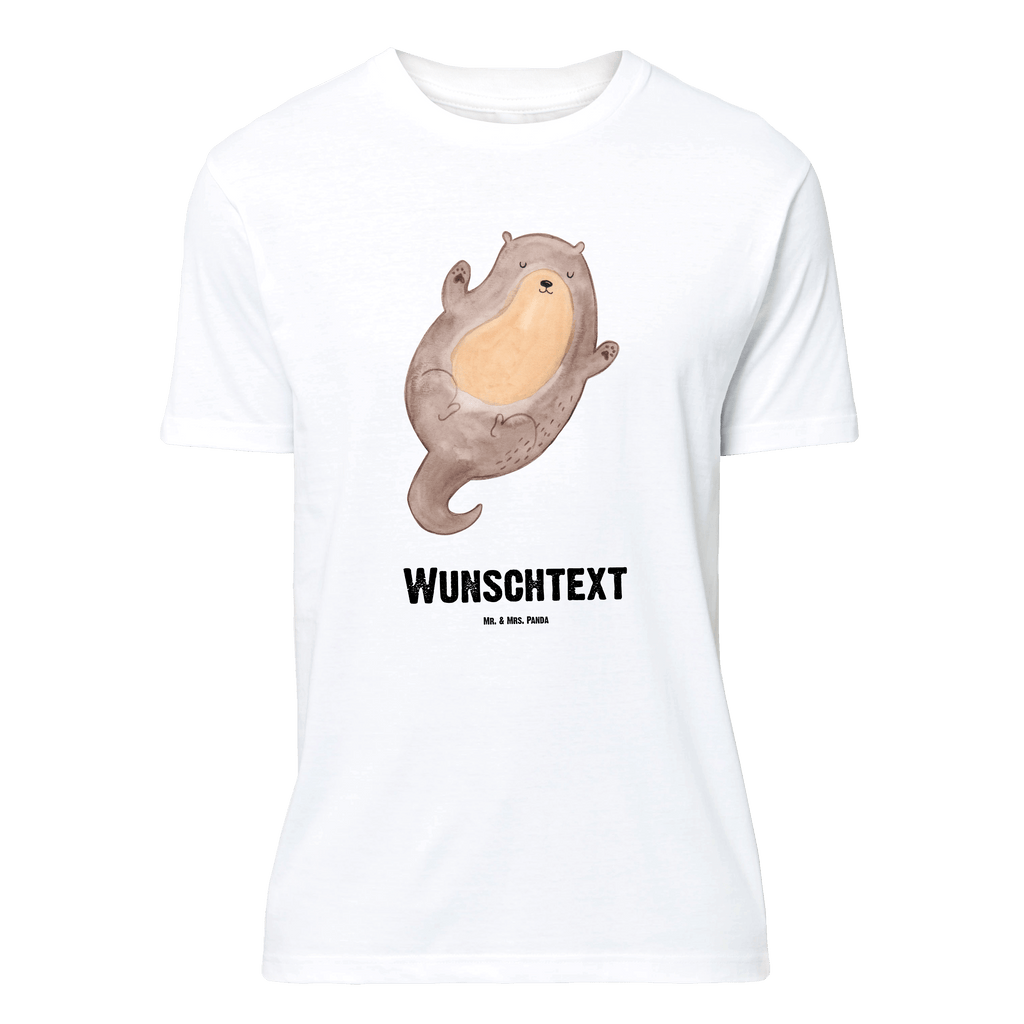Personalisiertes T-Shirt Otter Umarmen T-Shirt Personalisiert, T-Shirt mit Namen, T-Shirt mit Aufruck, Männer, Frauen, Wunschtext, Bedrucken, Otter, Fischotter, Seeotter, Otter Seeotter See Otter