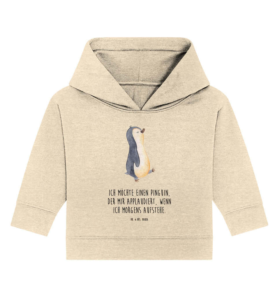 Organic Baby Hoodie Pinguin marschieren Baby Kapuzenshirt, Baby Kapuzensweatshirt, Baby Hoodie, Baby Pullover, Pinguin, Pinguine, Frühaufsteher, Langschläfer, Bruder, Schwester, Familie