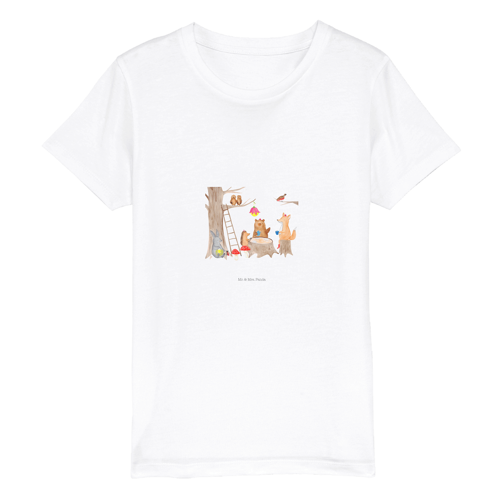 Organic Kinder T-Shirt Waldtiere Picknick Kinder T-Shirt, Kinder T-Shirt Mädchen, Kinder T-Shirt Jungen, Tiermotive, Gute Laune, lustige Sprüche, Tiere, Waldtiere, Picknick, Wald, Fuchs, Hase, Igel, Maus, Eichhörnchen