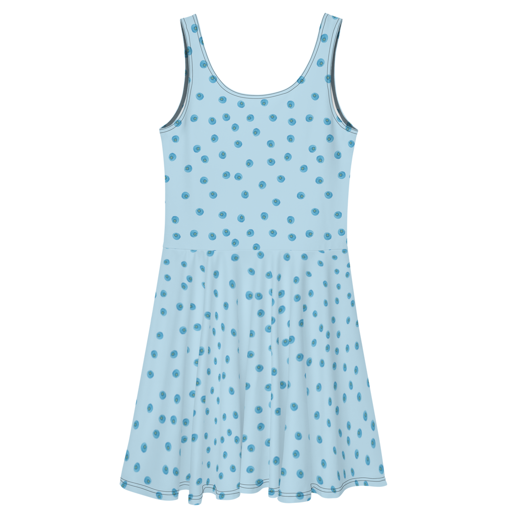Sommerkleid Blaue Blaubeeren Sommerkleid, Kleid, Skaterkleid, Blaubeeren Muster, Heidelbeeren Muster, Blueberries
