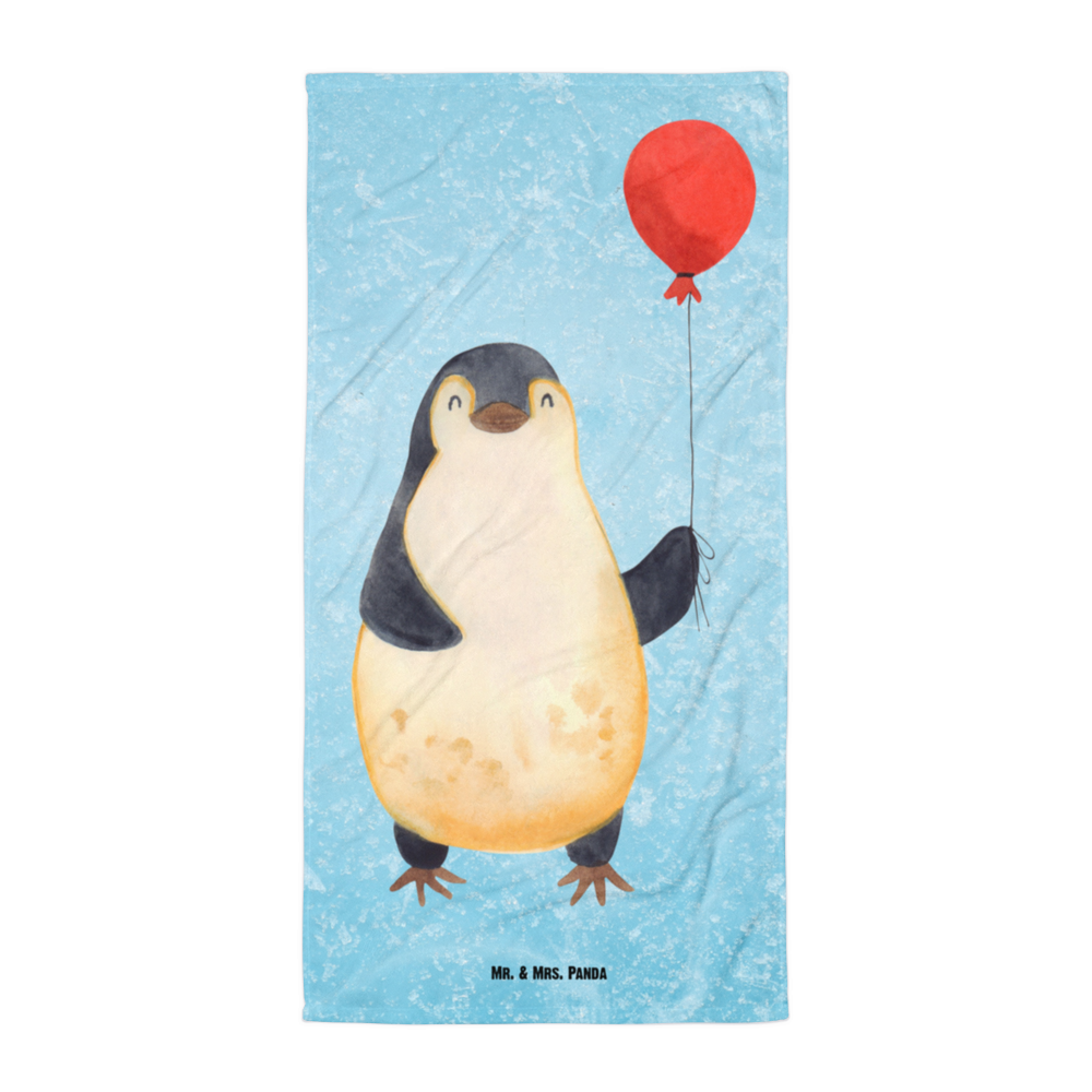 XL Badehandtuch Pinguin Luftballon Handtuch, Badetuch, Duschtuch, Strandtuch, Saunatuch, Pinguin, Pinguine, Luftballon, Tagträume, Lebenslust, Geschenk Freundin, Geschenkidee, beste Freundin, Motivation, Neustart, neues Leben, Liebe, Glück