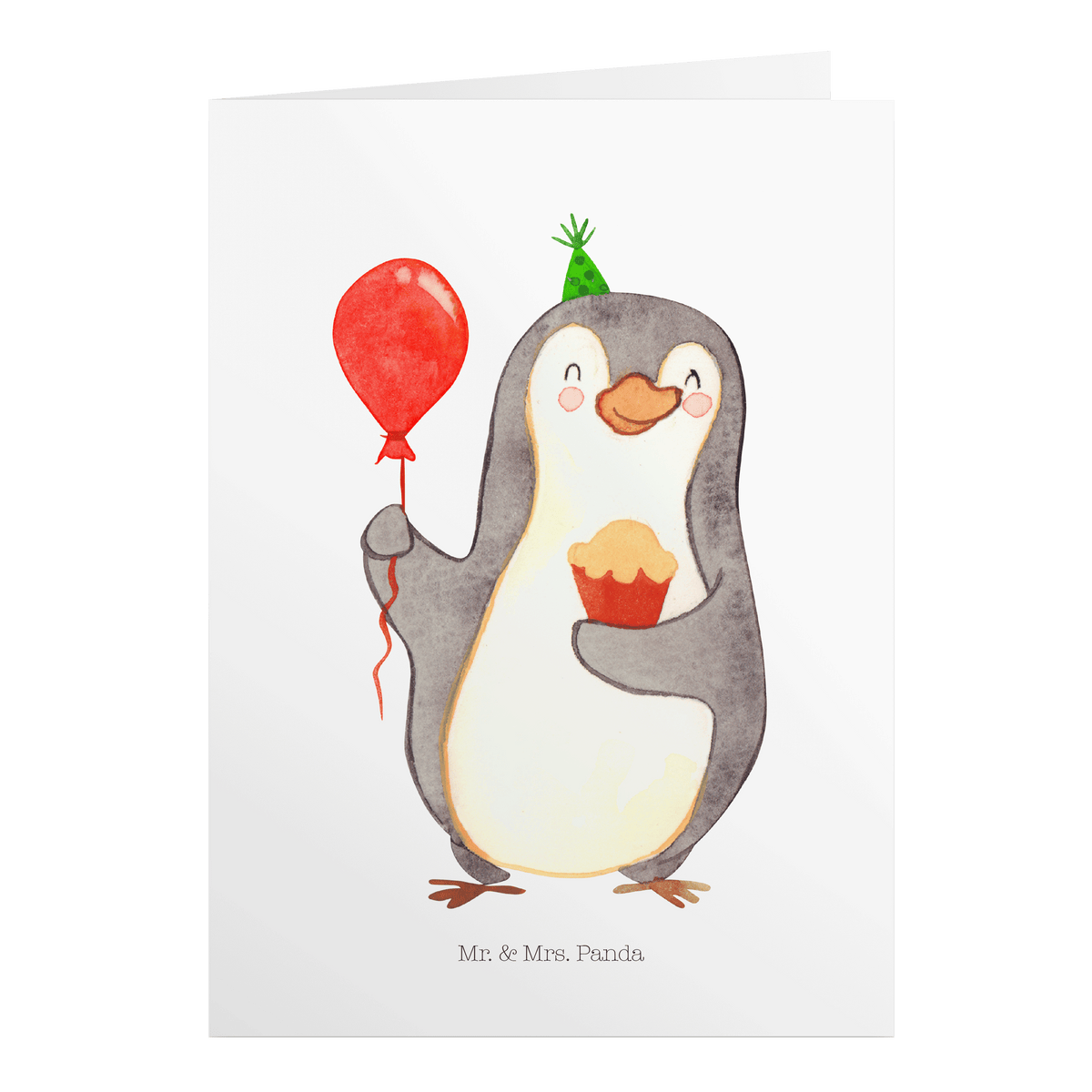 Leinwand Bild Pinguin Luftballon