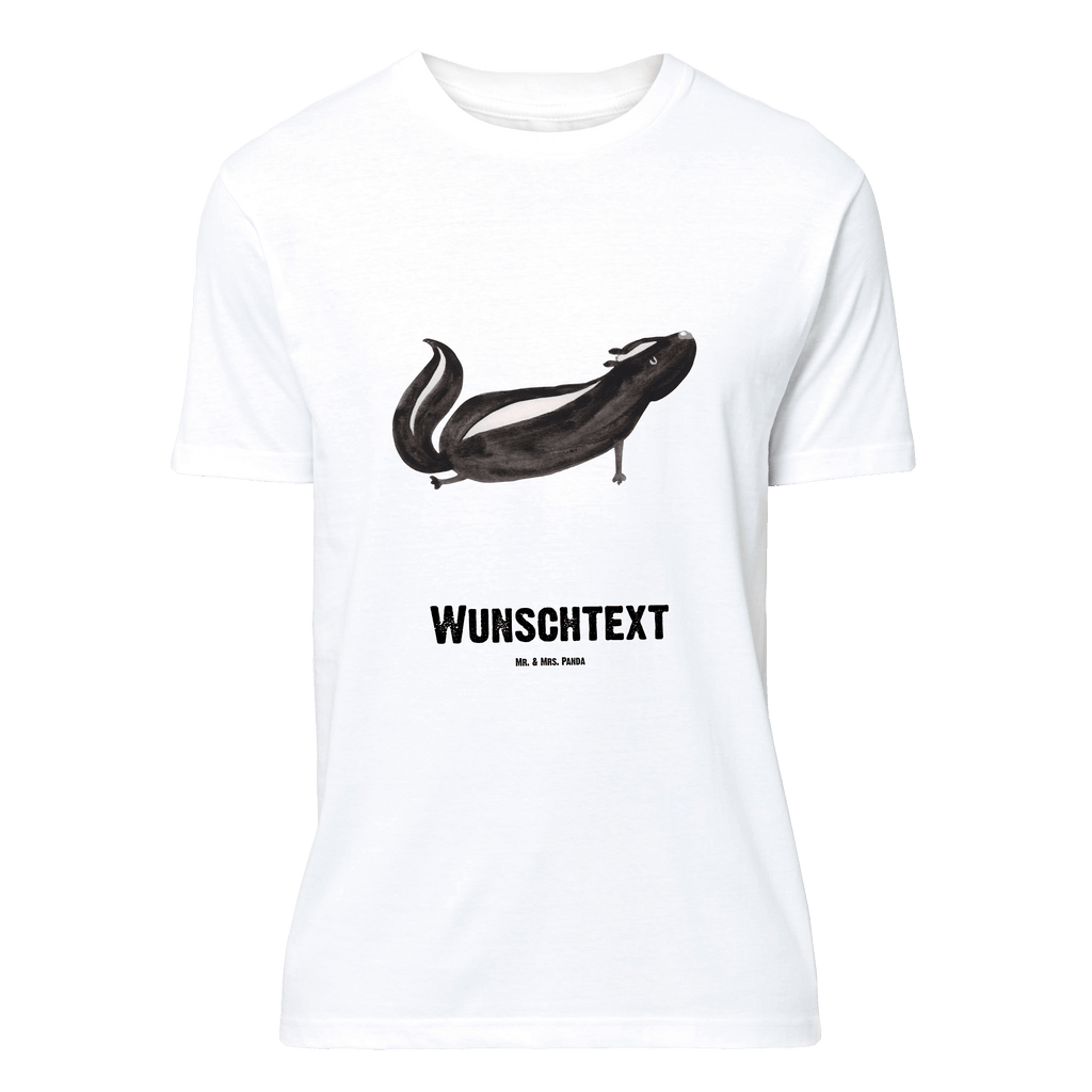 Personalisiertes T-Shirt Stinktier Yoga T-Shirt Personalisiert, T-Shirt mit Namen, T-Shirt mit Aufruck, Männer, Frauen, Wunschtext, Bedrucken, Stinktier, Skunk, Wildtier, Raubtier, Stinker, Stinki, Yoga, Namaste, Lebe, Liebe, Lache