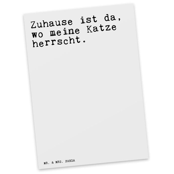 Postkarte Zuhause ist da, wo...