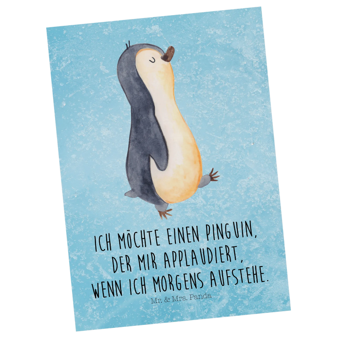 Postcard Penguin march
