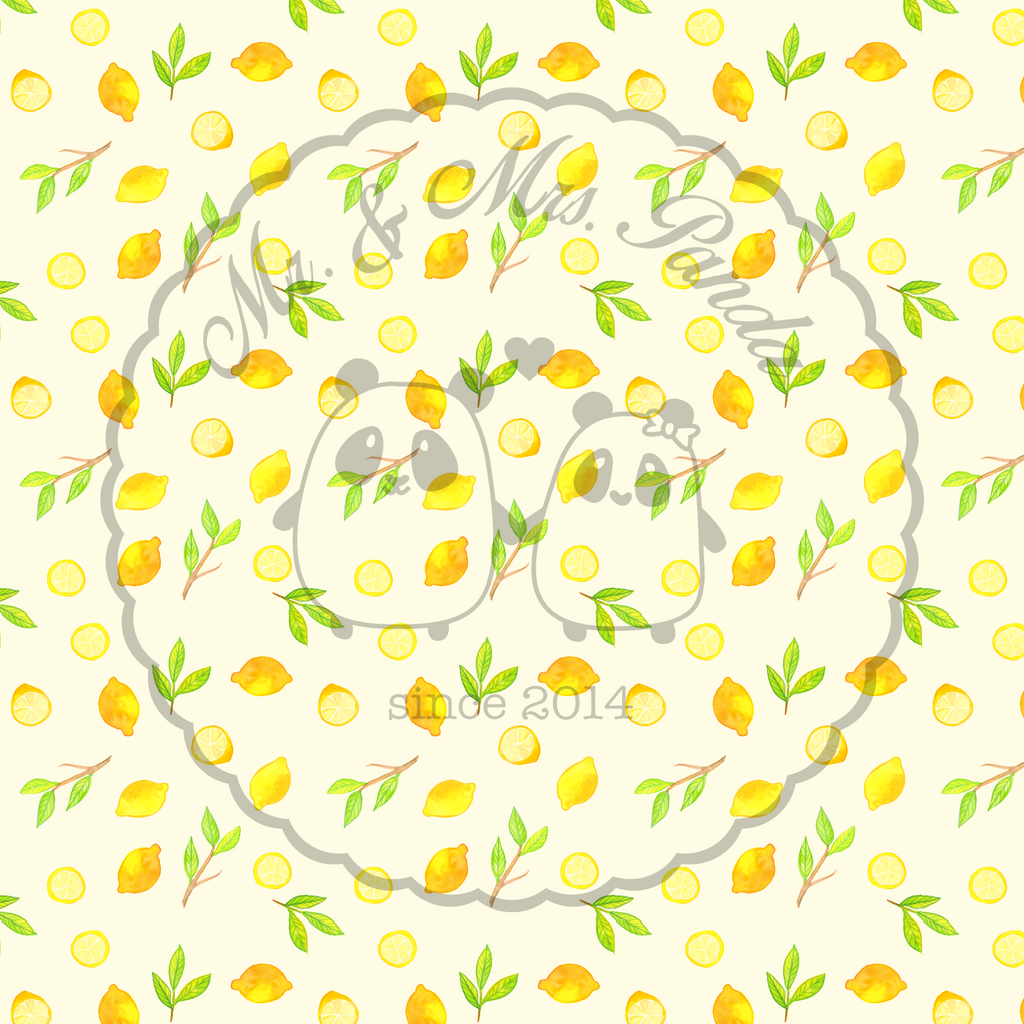 Bandana Frische Zitronen Zitronen Muster, Zitrusfrüchte Muster, Zitrone