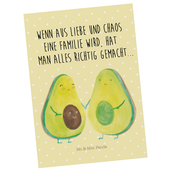 Postkarte Avocado Pärchen