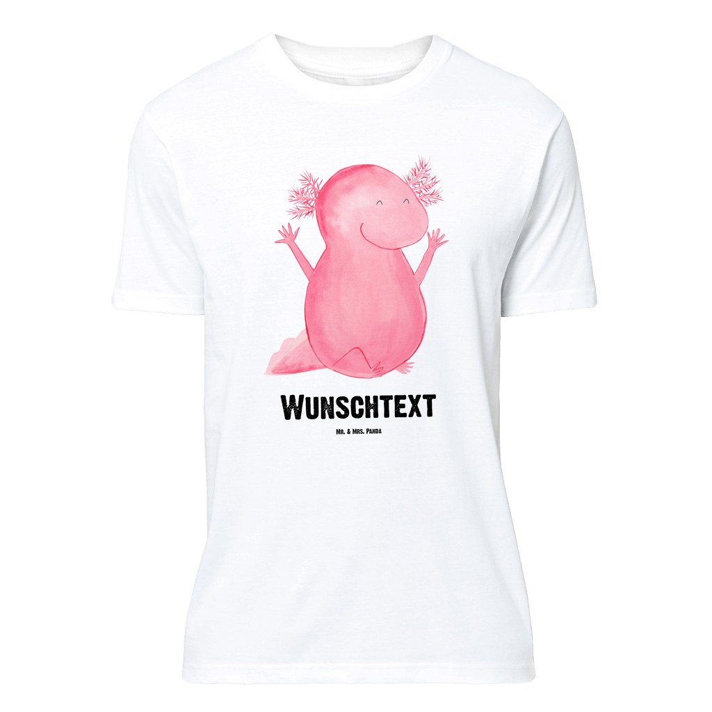 Personalisiertes T-Shirt Axolotl Hurra T-Shirt Personalisiert, T-Shirt mit Namen, T-Shirt mit Aufruck, Männer, Frauen, Axolotl, Molch, Axolot, Schwanzlurch, Lurch, Lurche, fröhlich, Spaß, Freude, Motivation, Zufriedenheit