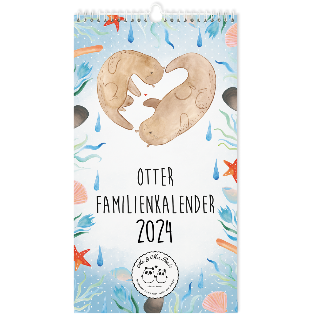 Familienkalender 2024 Otter Collection Familienplaner, Kalender, Jahreskalender, Terminplaner, Kalender mit Feiertagen, Otter, Fischotter, Seeotter