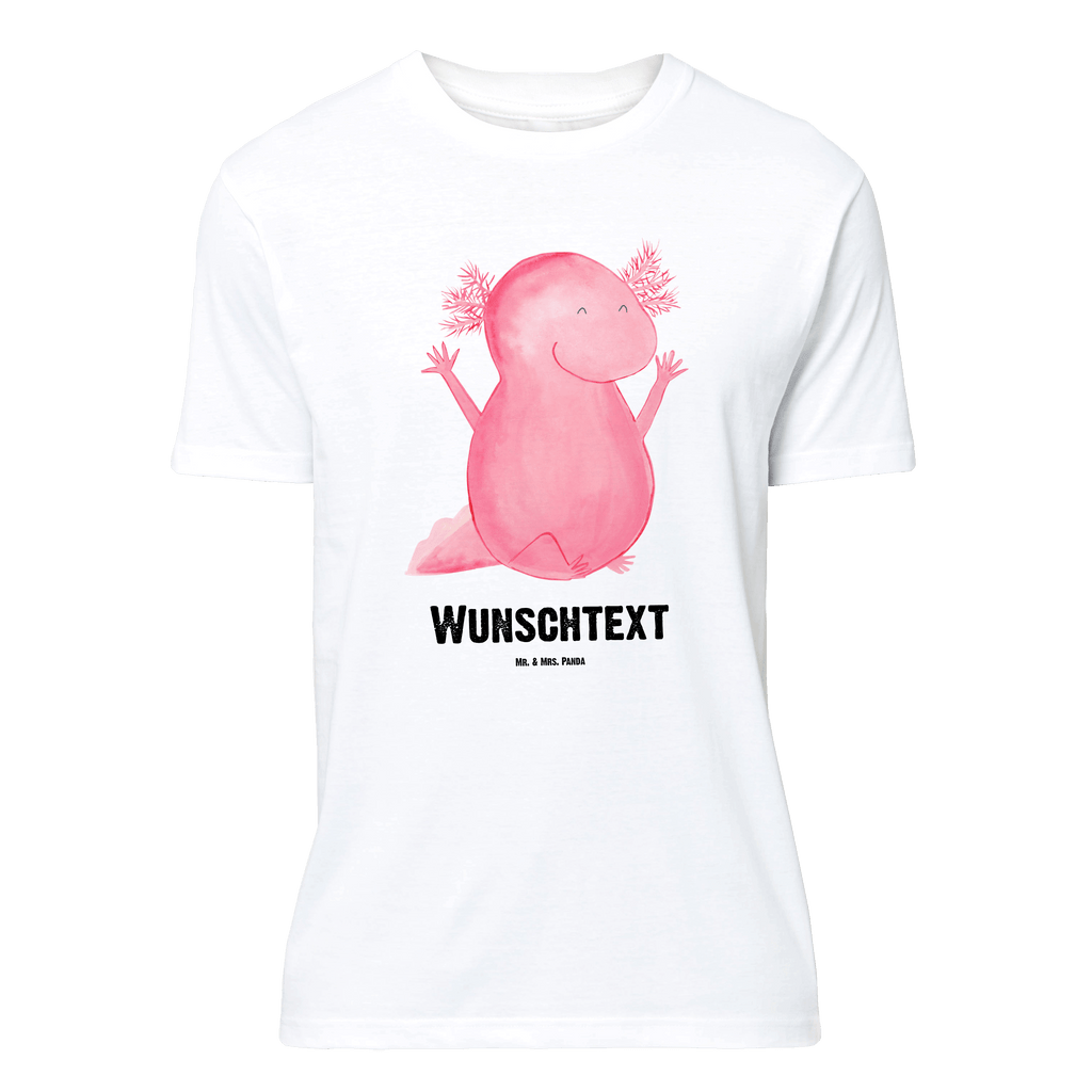 Personalisiertes T-Shirt Axolotl Hurra T-Shirt Personalisiert, T-Shirt mit Namen, T-Shirt mit Aufruck, Männer, Frauen, Axolotl, Molch, Axolot, Schwanzlurch, Lurch, Lurche, fröhlich, Spaß, Freude, Motivation, Zufriedenheit