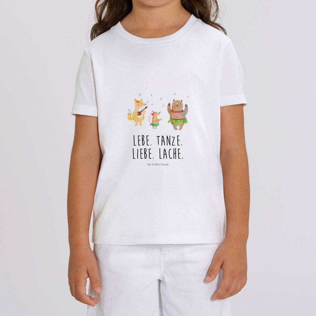 Organic Kinder T-Shirt Waldtiere Aloha Kinder T-Shirt, Kinder T-Shirt Mädchen, Kinder T-Shirt Jungen, Tiermotive, Gute Laune, lustige Sprüche, Tiere, Wald, Waldtiere, Musik, Aloha, Bär, Hase, Igel, Tanzen, Leben, Lachen
