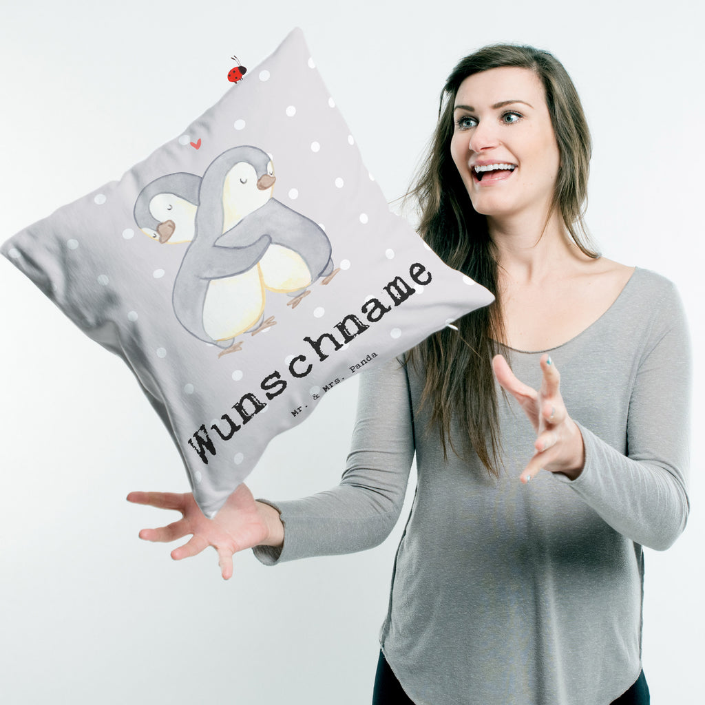 Personalisiertes Kissen Pinguin Beste Tante der Welt Kissen, personalisiert, Name, Wunschname, bedrucken, Kopfkissen, für, Dankeschön, Geschenk, Schenken, Geburtstag, Geburtstagsgeschenk, Geschenkidee, Danke, Bedanken, Mitbringsel, Freude machen, Geschenktipp, Tante, Patentante, Paten Tante, Lieblingstante, Taufpartner, Taufe, Familie, Kleinigkeit, Nichte, Neffe