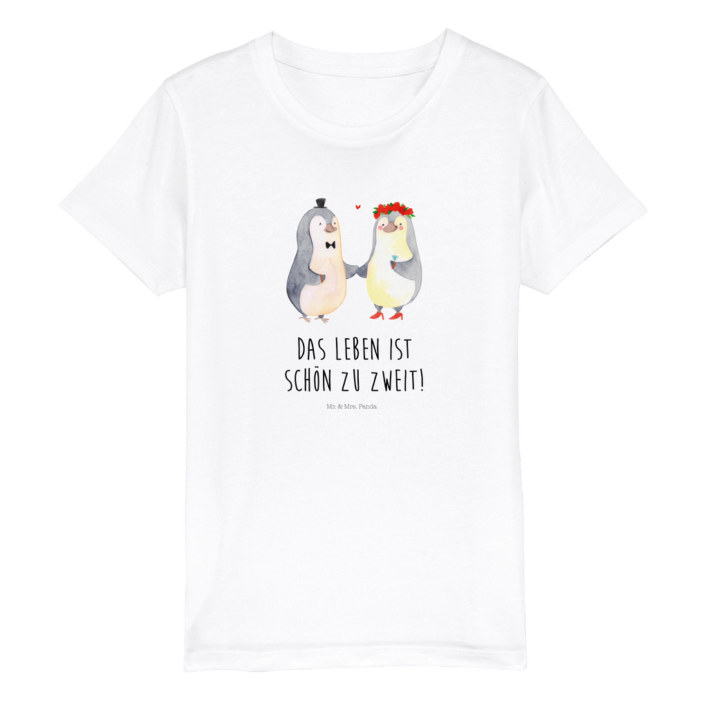 Organic Kinder T-Shirt Pinguin Heirat Kinder T-Shirt, Kinder T-Shirt Mädchen, Kinder T-Shirt Jungen, Liebe, Partner, Freund, Freundin, Ehemann, Ehefrau, Heiraten, Verlobung, Heiratsantrag, Liebesgeschenk, Jahrestag, Hocheitstag