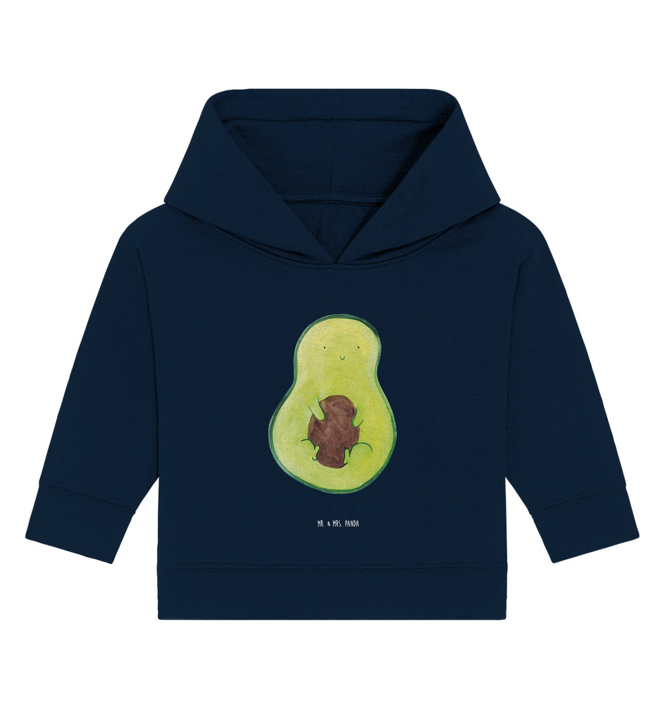 Organic Baby Hoodie Avocado mit Kern Baby Kapuzenshirt, Baby Kapuzensweatshirt, Baby Hoodie, Baby Pullover, Avocado, Veggie, Vegan, Gesund, Avokado, Avocadokern, Kern, Pflanze, Spruch Leben
