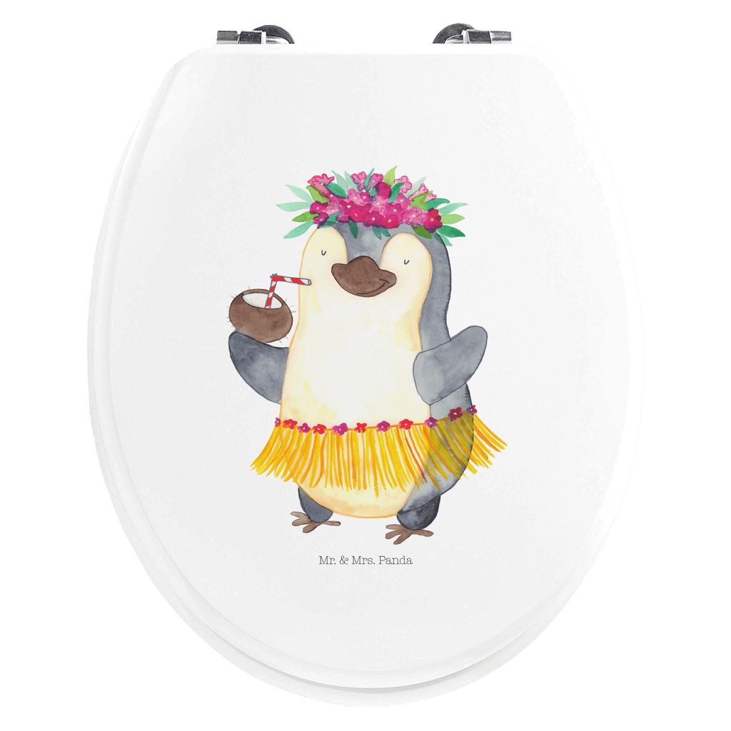 Motiv WC Sitz Pinguin Kokosnuss Klobrille, Klodeckel, Toilettendeckel, WC-Sitz, Toilette, Pinguin, Aloha, Hawaii, Urlaub, Kokosnuss, Pinguine