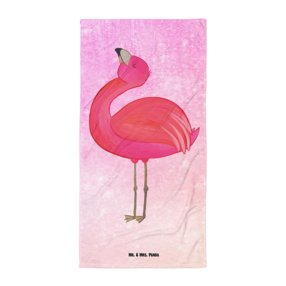 XL Badehandtuch Flamingo stolz Handtuch, Badetuch, Duschtuch, Strandtuch, Saunatuch, Flamingo, stolz, Freude, Selbstliebe, Selbstakzeptanz, Freundin, beste Freundin, Tochter, Mama, Schwester
