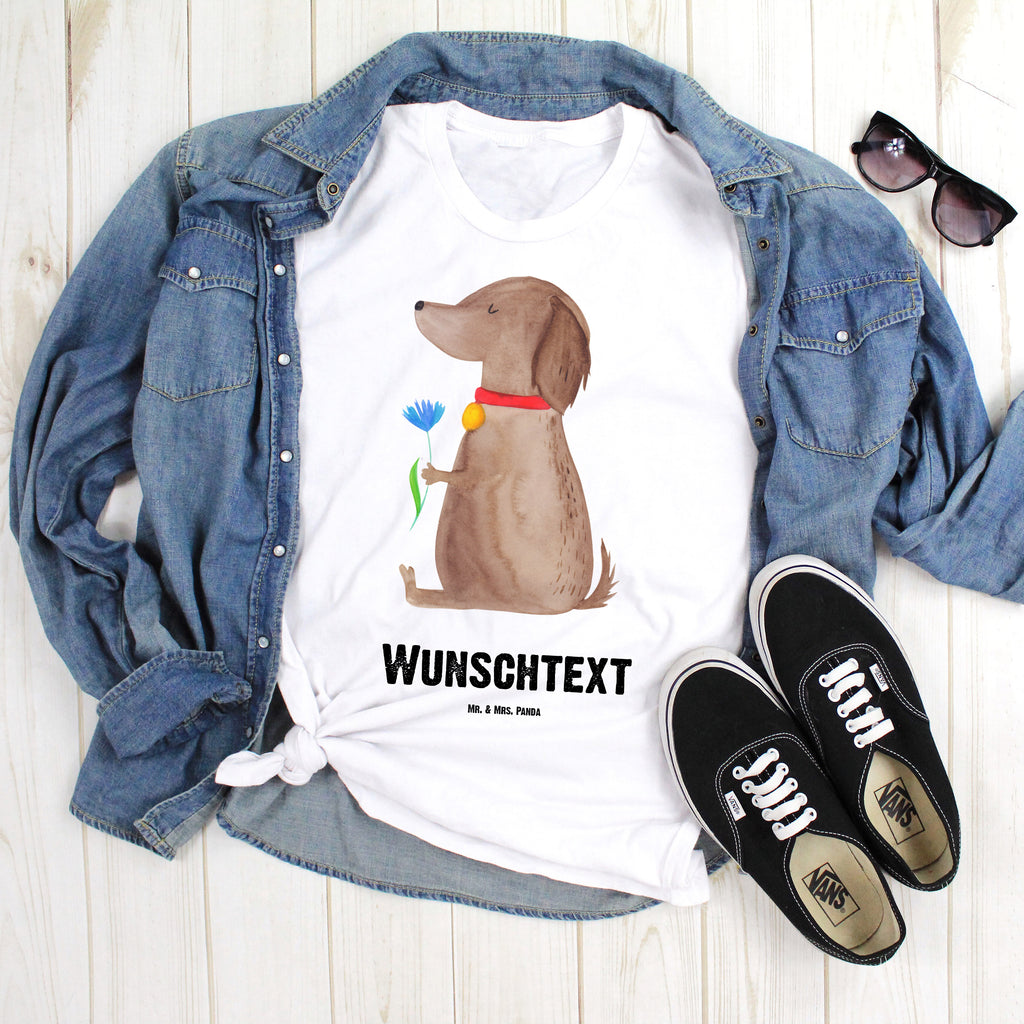 Personalisiertes T-Shirt Hund Blume T-Shirt Personalisiert, T-Shirt mit Namen, T-Shirt mit Aufruck, Männer, Frauen, Hund, Hundemotiv, Haustier, Hunderasse, Tierliebhaber, Hundebesitzer, Sprüche, Hunde, Frauchen, Hundeliebe