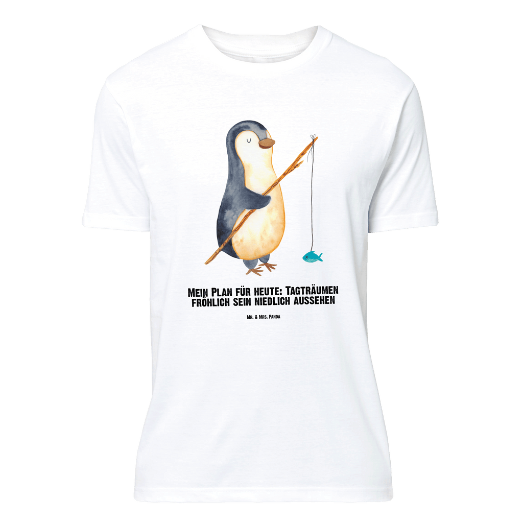 Personalisiertes T-Shirt Pinguin Angler T-Shirt Personalisiert, T-Shirt mit Namen, T-Shirt mit Aufruck, Männer, Frauen, Wunschtext, Bedrucken, Pinguin, Pinguine, Angeln, Angler, Tagträume, Hobby, Plan, Planer, Tagesplan, Neustart, Motivation, Geschenk, Freundinnen, Geschenkidee, Urlaub, Wochenende
