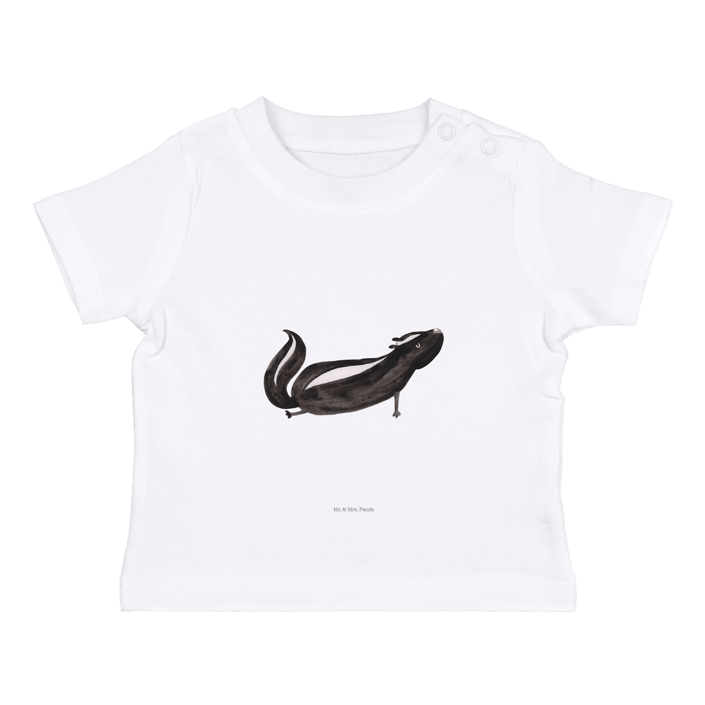 Organic Baby Shirt Stinktier Yoga Baby T-Shirt, Jungen Baby T-Shirt, Mädchen Baby T-Shirt, Shirt, Stinktier, Skunk, Wildtier, Raubtier, Stinker, Stinki, Yoga, Namaste, Lebe, Liebe, Lache