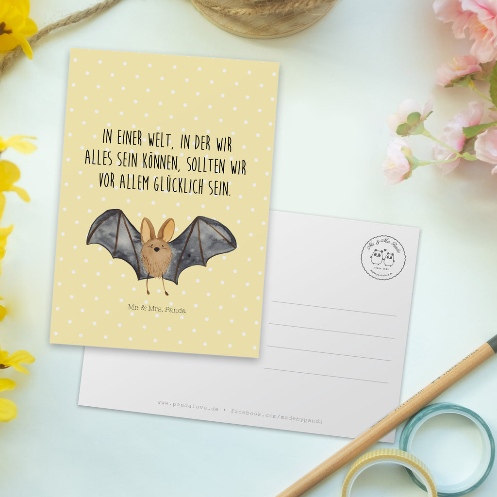 Postkarte Fledermaus Flügel Postkarte, Karte, Geschenkkarte, Grußkarte, Einladung, Ansichtskarte, Geburtstagskarte, Einladungskarte, Dankeskarte, Tiermotive, Gute Laune, lustige Sprüche, Tiere