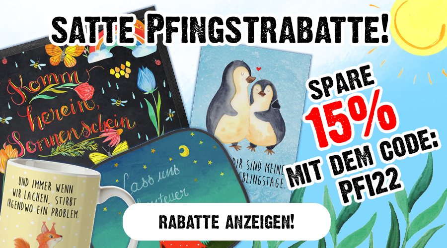WOW! 15% RABATT über Pfingsten!!!