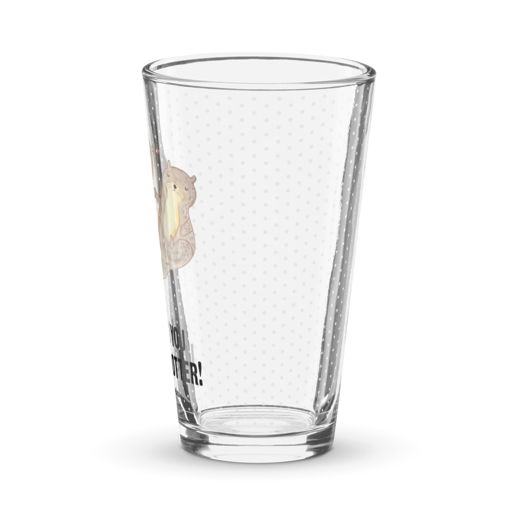 Premium Trinkglas Otter händchenhaltend Trinkglas, Glas, Pint Glas, Bierglas, Cocktail Glas, Wasserglas, Otter, Fischotter, Seeotter, Otter Seeotter See Otter