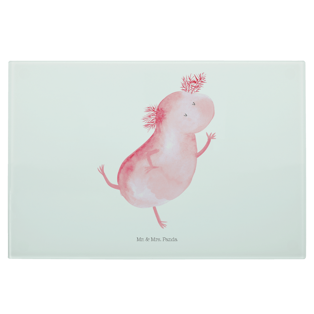 Glasschneidebrett Axolotl tanzt Glasschneidebrett, Schneidebrett, Axolotl, Molch, Axolot, Schwanzlurch, Lurch, Lurche, Dachschaden, Sterne, verrückt, Freundin, beste Freundin