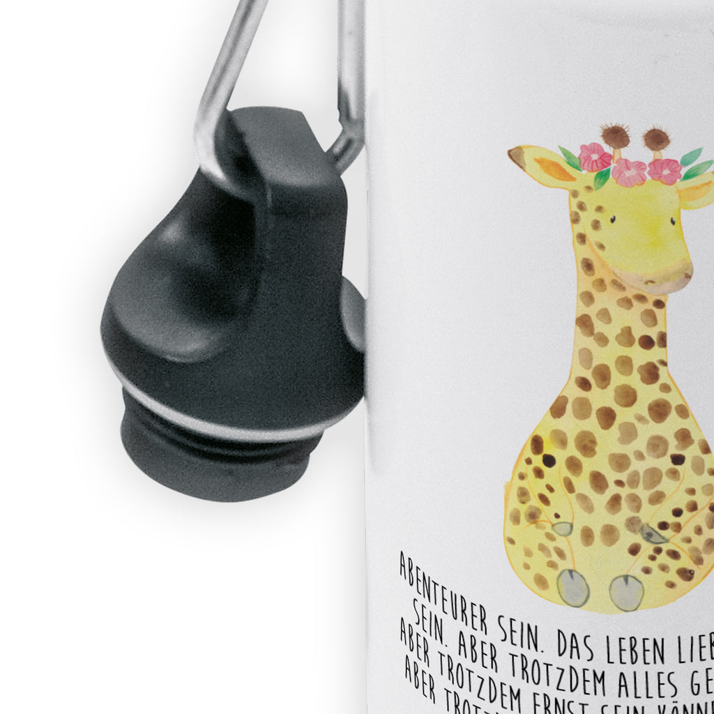 Kindertrinkflasche Giraffe Blumenkranz Kindertrinkflasche, Kinder Trinkflasche, Trinkflasche, Flasche, Kinderflasche, Kinder, Kids, Kindergarten Flasche, Grundschule, Jungs, Mädchen, Afrika, Wildtiere, Giraffe, Blumenkranz, Abenteurer, Selbstliebe, Freundin