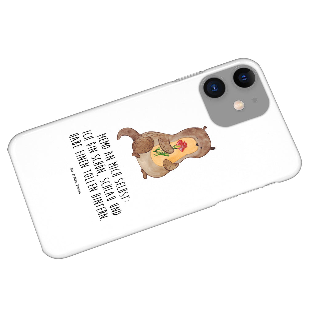 Handyhülle Otter Blumenstrauß Samsung Galaxy S9, Handyhülle, Smartphone Hülle, Handy Case, Handycover, Hülle, Otter, Fischotter, Seeotter, Otter Seeotter See Otter