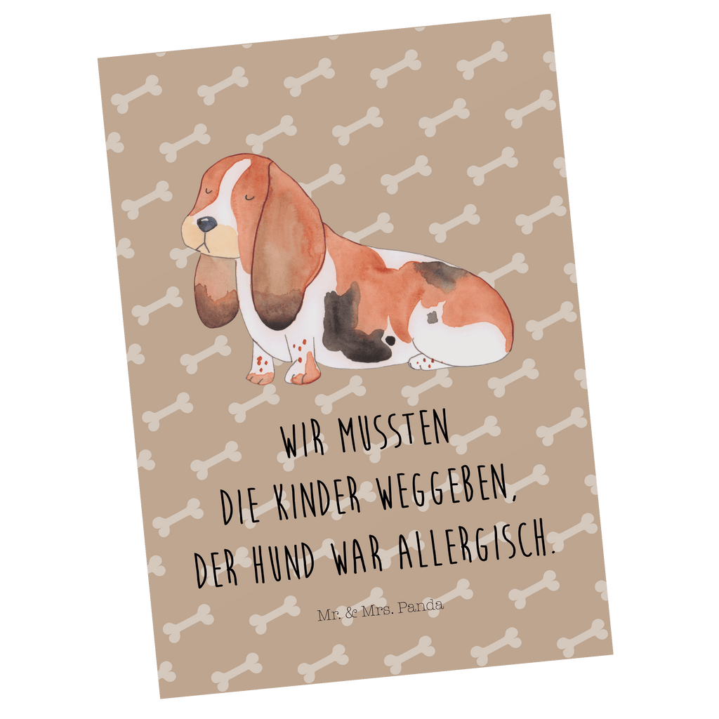 Postkarte Hund Basset Hound Geschenkkarte, Grußkarte, Karte, Einladung, Ansichtskarte, Geburtstagskarte, Einladungskarte, Dankeskarte, Hund, Hundemotiv, Haustier, Hunderasse, Tierliebhaber, Hundebesitzer, Sprüche, Basset Hound, Basset, Hundeliebe, kinderlos