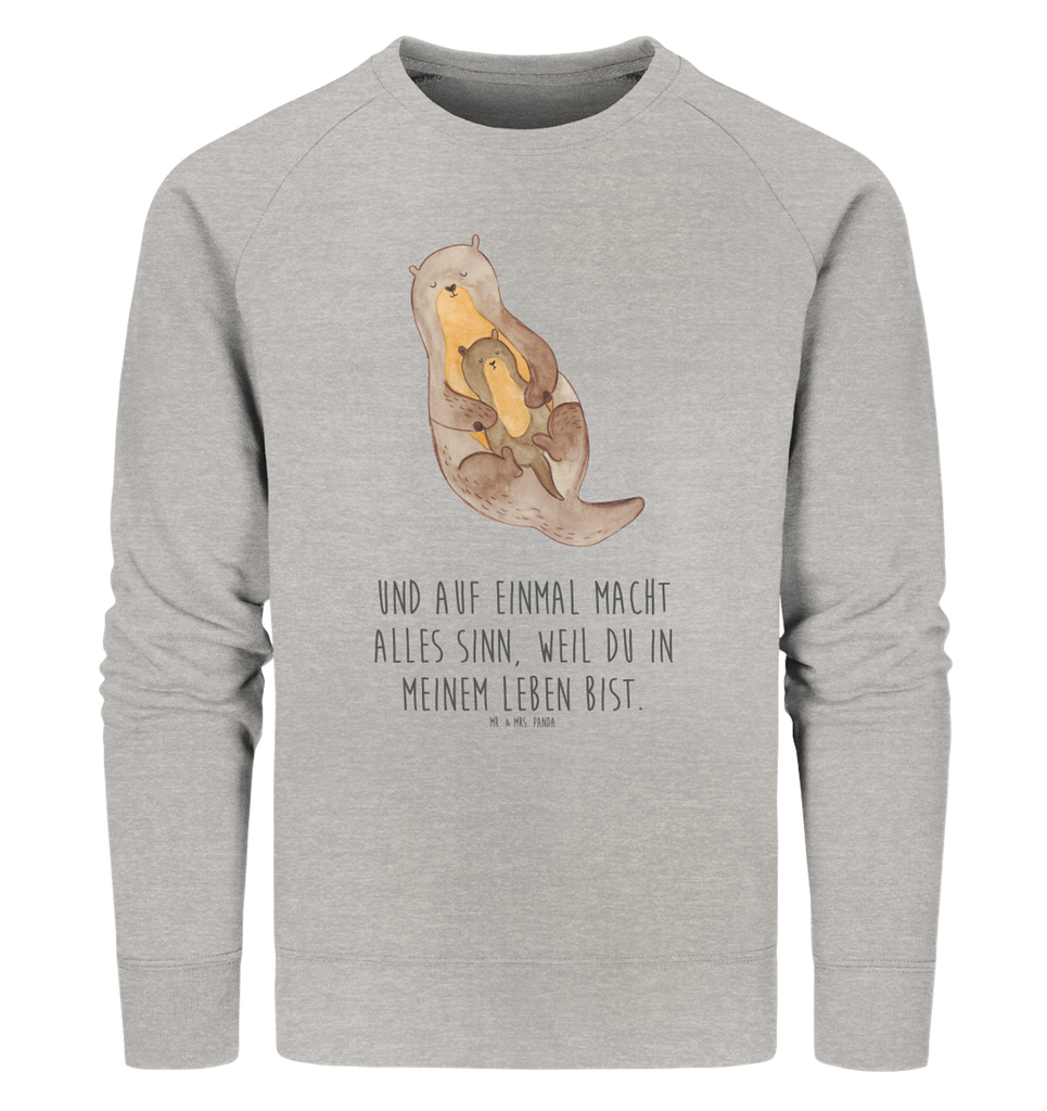 Organic Pullover Otter mit Kind Pullover, Pullover Männer, Pullover Frauen, Sweatshirt, Sweatshirt Männer, Sweatshirt Frauen, Unisex, Otter, Fischotter, Seeotter, Otter Seeotter See Otter