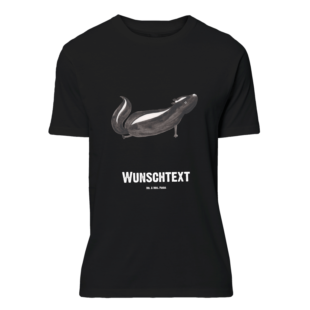 Personalisiertes T-Shirt Stinktier Yoga T-Shirt Personalisiert, T-Shirt mit Namen, T-Shirt mit Aufruck, Männer, Frauen, Stinktier, Skunk, Wildtier, Raubtier, Stinker, Stinki, Yoga, Namaste, Lebe, Liebe, Lache
