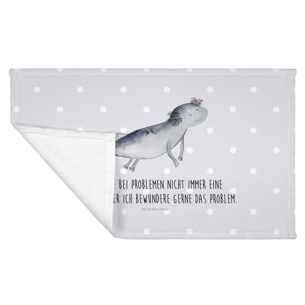 Handtuch Axolotl schwimmt Gästetuch, Reisehandtuch, Sport Handtuch, Frottier, Kinder Handtuch, Axolotl, Molch, Axolot, Schwanzlurch, Lurch, Lurche, Problem, Probleme, Lösungen, Motivation